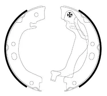Brake Shoe Set, parking brake (H9915)