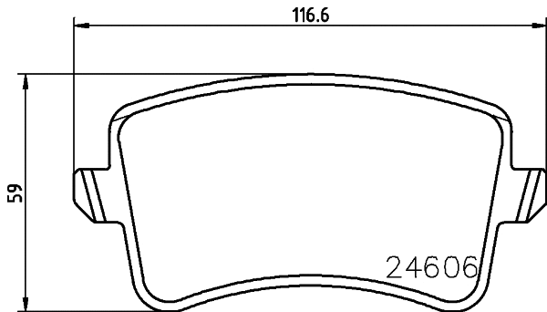 Brake Pad Set, disc brake (T1736)