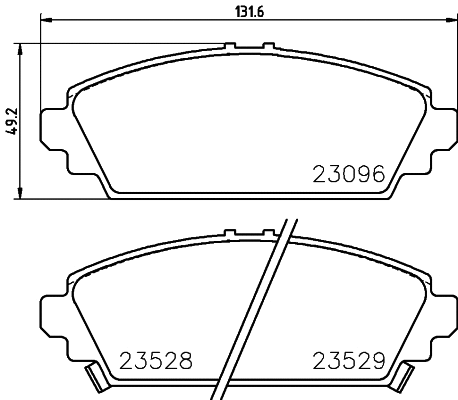 Brake Pad Set, disc brake (T3122)