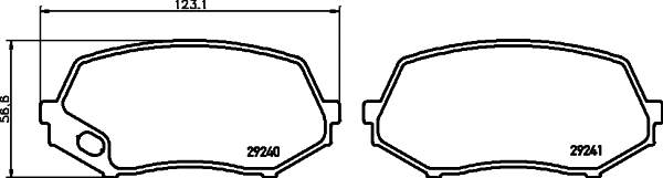 Brake Pad Set, disc brake (C7008)