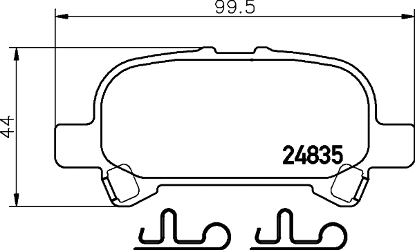 Brake Pad Set, disc brake (T1887)