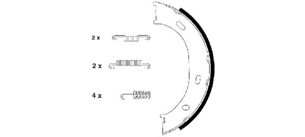 Brake Shoe Set, parking brake (H7995)