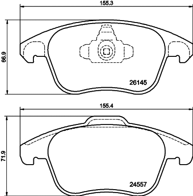 Brake Pad Set, disc brake (T2852)