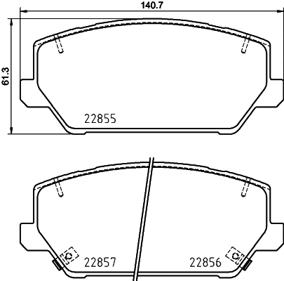 Brake Pad Set, disc brake (T2768)