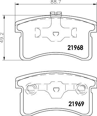 Brake Pad Set, disc brake (T3088)
