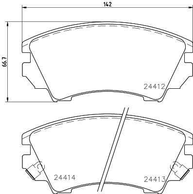 Brake Pad Set, disc brake (T1668)