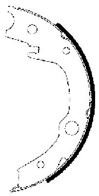 Brake Shoe Set, parking brake (H9750)