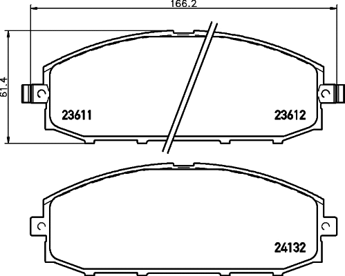 Brake Pad Set, disc brake (T1370)