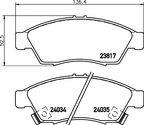 Brake Pad Set, disc brake (T1423)