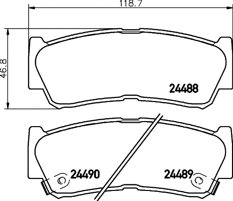 Brake Pad Set, disc brake (T1672)