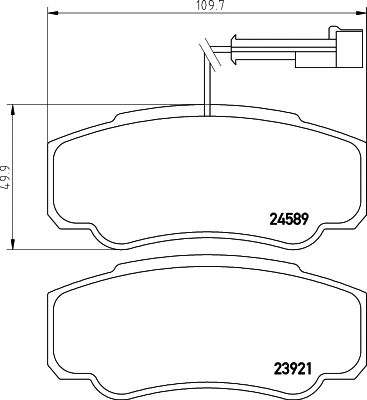 Brake Pad Set, disc brake (T1721)