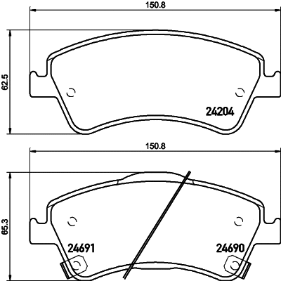 Brake Pad Set, disc brake (T1747)