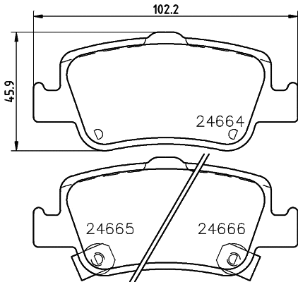 Brake Pad Set, disc brake (T1727)