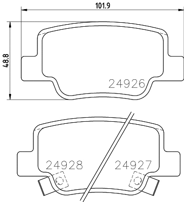 Brake Pad Set, disc brake (T1906)