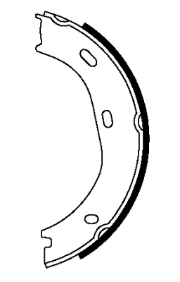 Brake Shoe Set, parking brake (H1080)