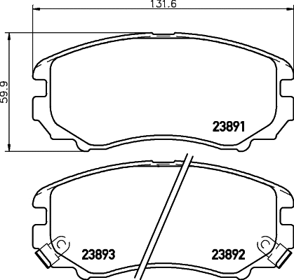 Brake Pad Set, disc brake (T1412)
