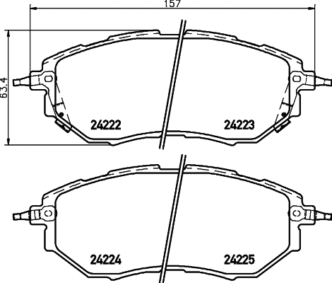 Brake Pad Set, disc brake (T1518)