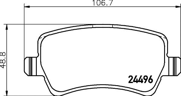 Brake Pad Set, disc brake (T1658)