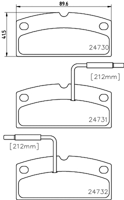 Brake Pad Set, disc brake (T1800)