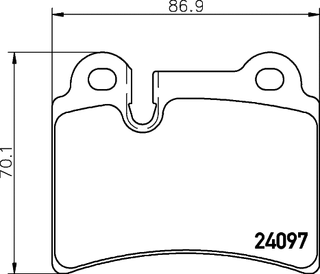 Brake Pad Set, disc brake (T1500)