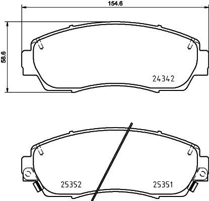 Brake Pad Set, disc brake (T2163)