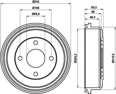 Brake Drum (62901)
