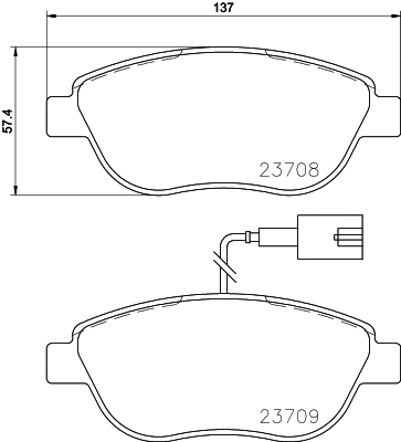 Brake Pad Set, disc brake (T2054)