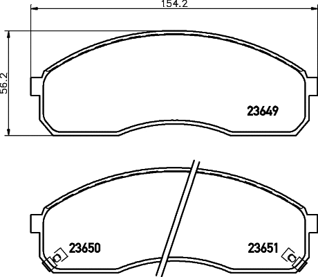 Brake Pad Set, disc brake (T1265)