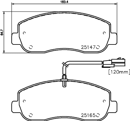 Brake Pad Set, disc brake (T1969)