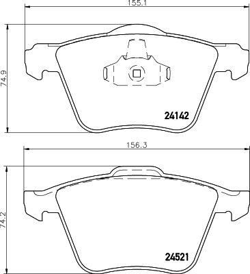 Brake Pad Set, disc brake (T1664)