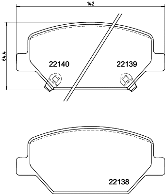 Brake Pad Set, disc brake (T2751)