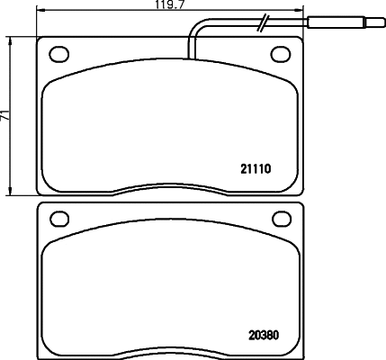 Brake Pad Set, disc brake (T0210)
