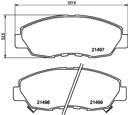 Brake Pad Set, disc brake (T3023)