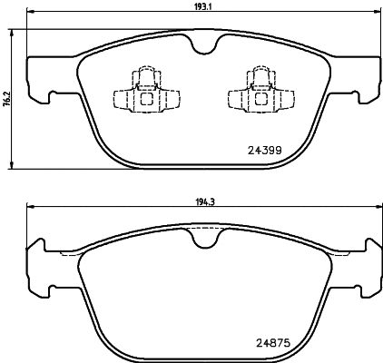 Brake Pad Set, disc brake (T1845)