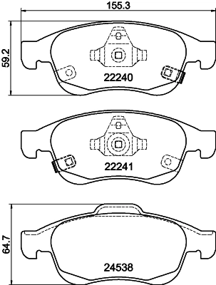 Brake Pad Set, disc brake (T2445)