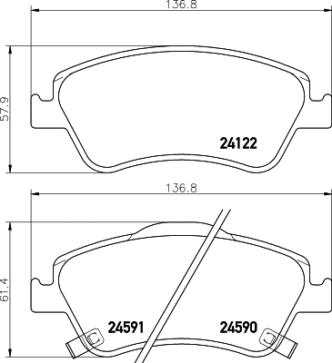 Brake Pad Set, disc brake (T1726)