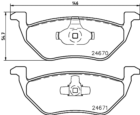 Brake Pad Set, disc brake (T1913)