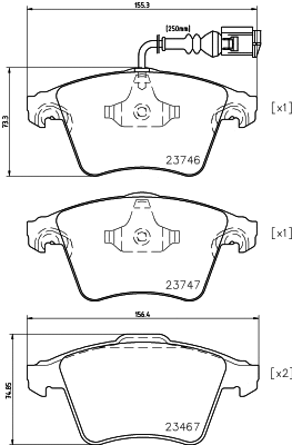 Brake Pad Set, disc brake (T1432)