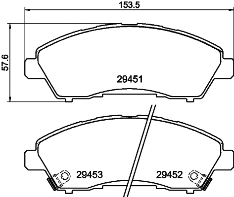 Brake Pad Set, disc brake (T2682)