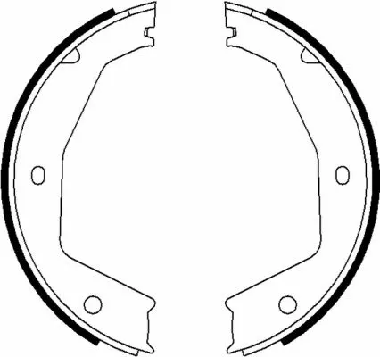 Brake Shoe Set, parking brake (H1701)