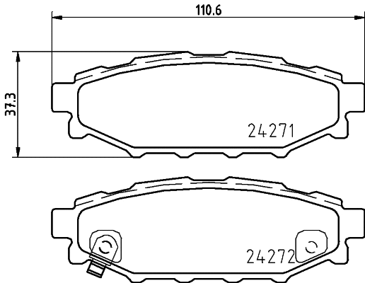 Brake Pad Set, disc brake (T1543)