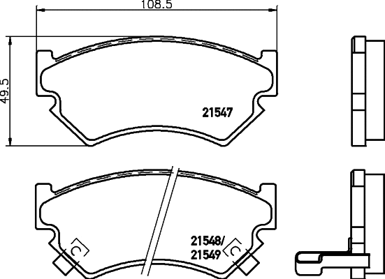 Brake Pad Set, disc brake (T3001)