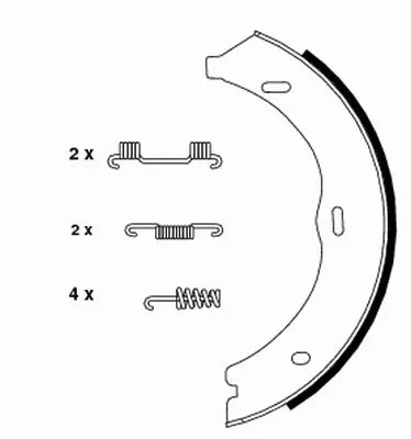 Brake Shoe Set, parking brake (H9685)