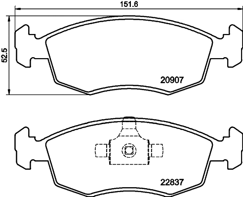 Brake Pad Set, disc brake (T2681)