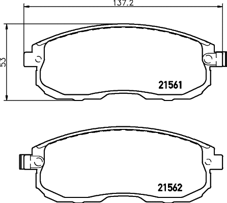 Brake Pad Set, disc brake (T1777)