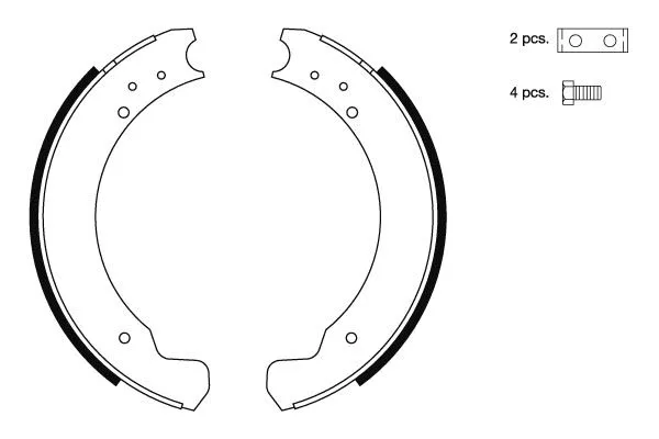 Brake Shoe Set (H1699)