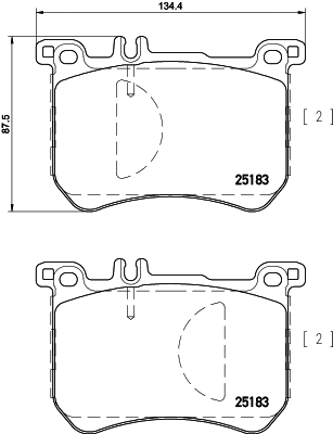 Brake Pad Set, disc brake (T2188)