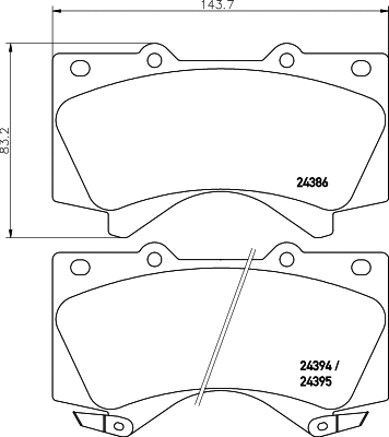 Brake Pad Set, disc brake (T1681)