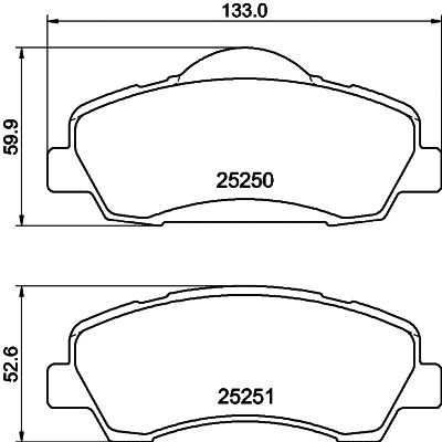 Brake Pad Set, disc brake (T2885)