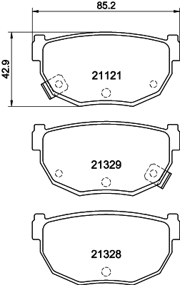 Brake Pad Set, disc brake (T0028)